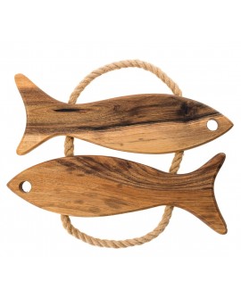 Leseni podstavek za vroče posode - RIBICA